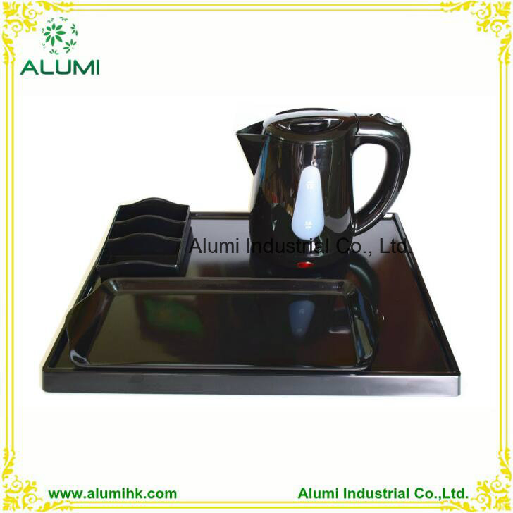 0.8L Black Plastic Electric Kettle Tray Set