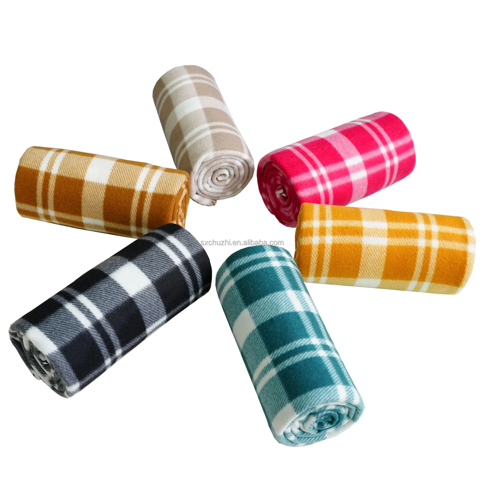 Customized Wholesale Soft Skin-Friendly Polar Fleece Colorful Home Bedding Picnic Travel Flying Promotion Cheap Blanket