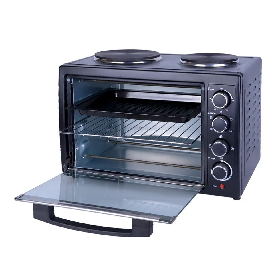 45L Electric Oven with Solid Hot Plate Electrical Toaster Oven with CB Certificate Table Oven with Two Plate