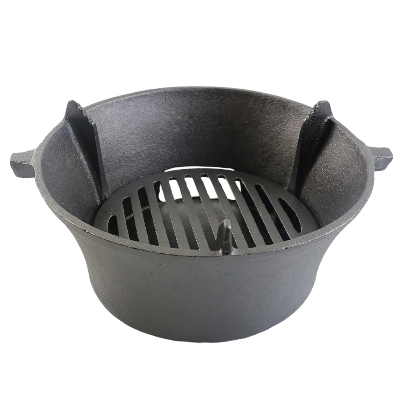 Чугунная сковорода с решеткой для гриля и костра