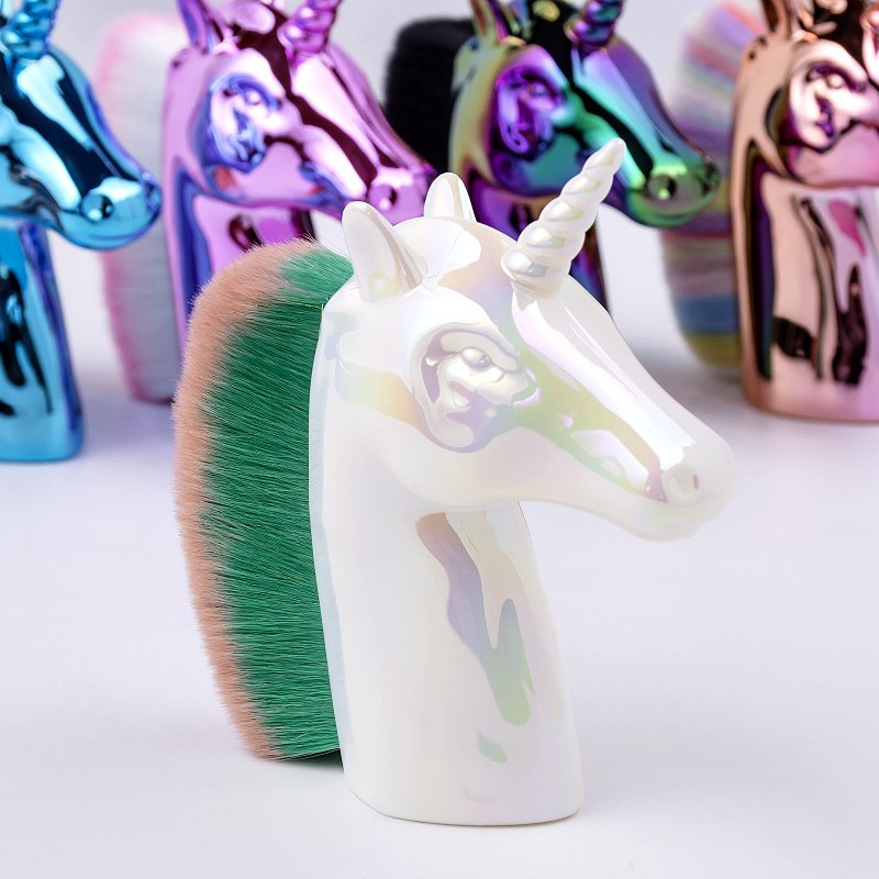 New Unicorns Colors Cosmetic Nail Dusting Cleaning Brush