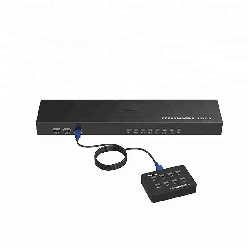 8-портовый ручной KVM-коммутатор VGA с креплением в стойку