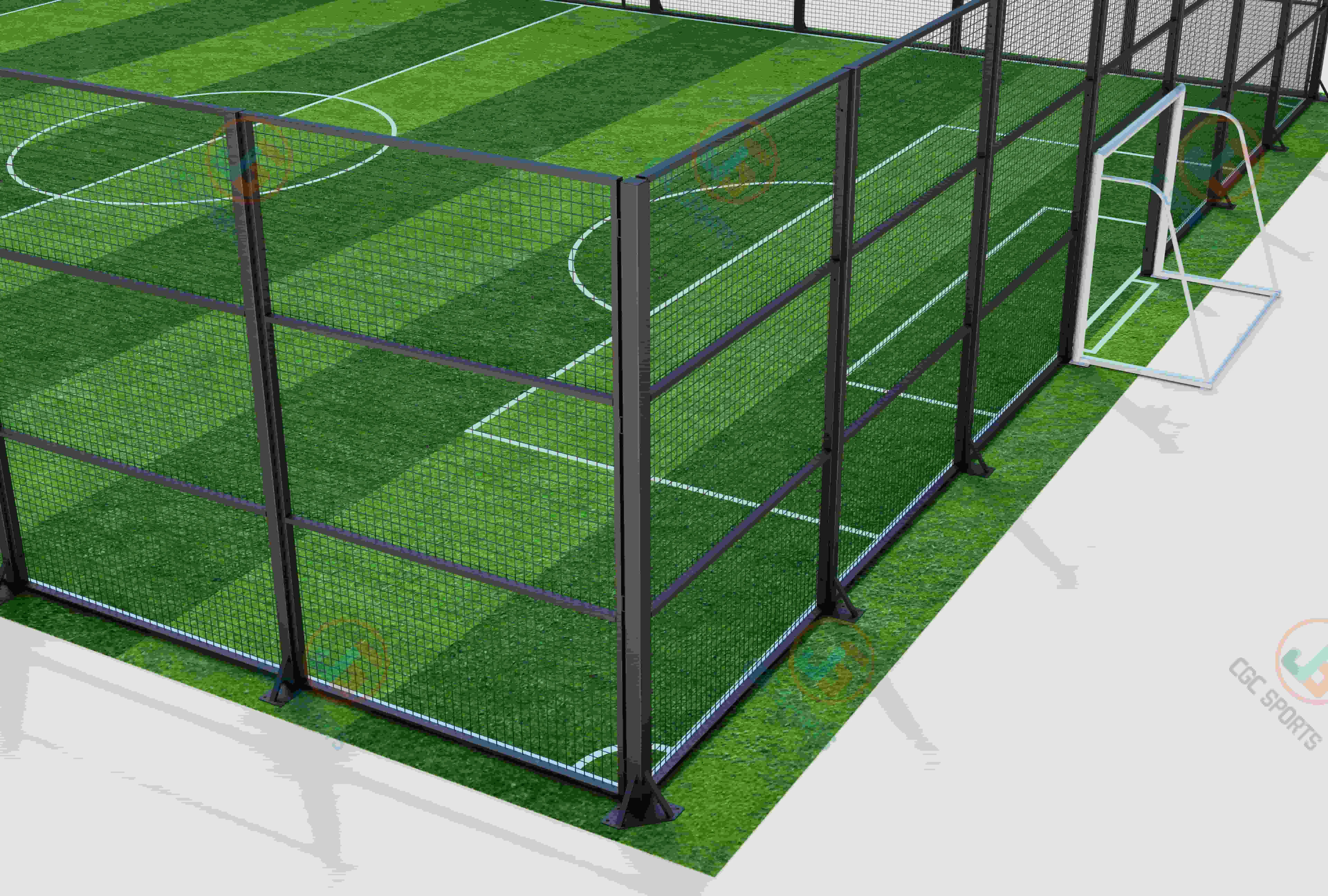 Soccer Field Fence Portable Foldable with Safety Net for Outdoor Playground