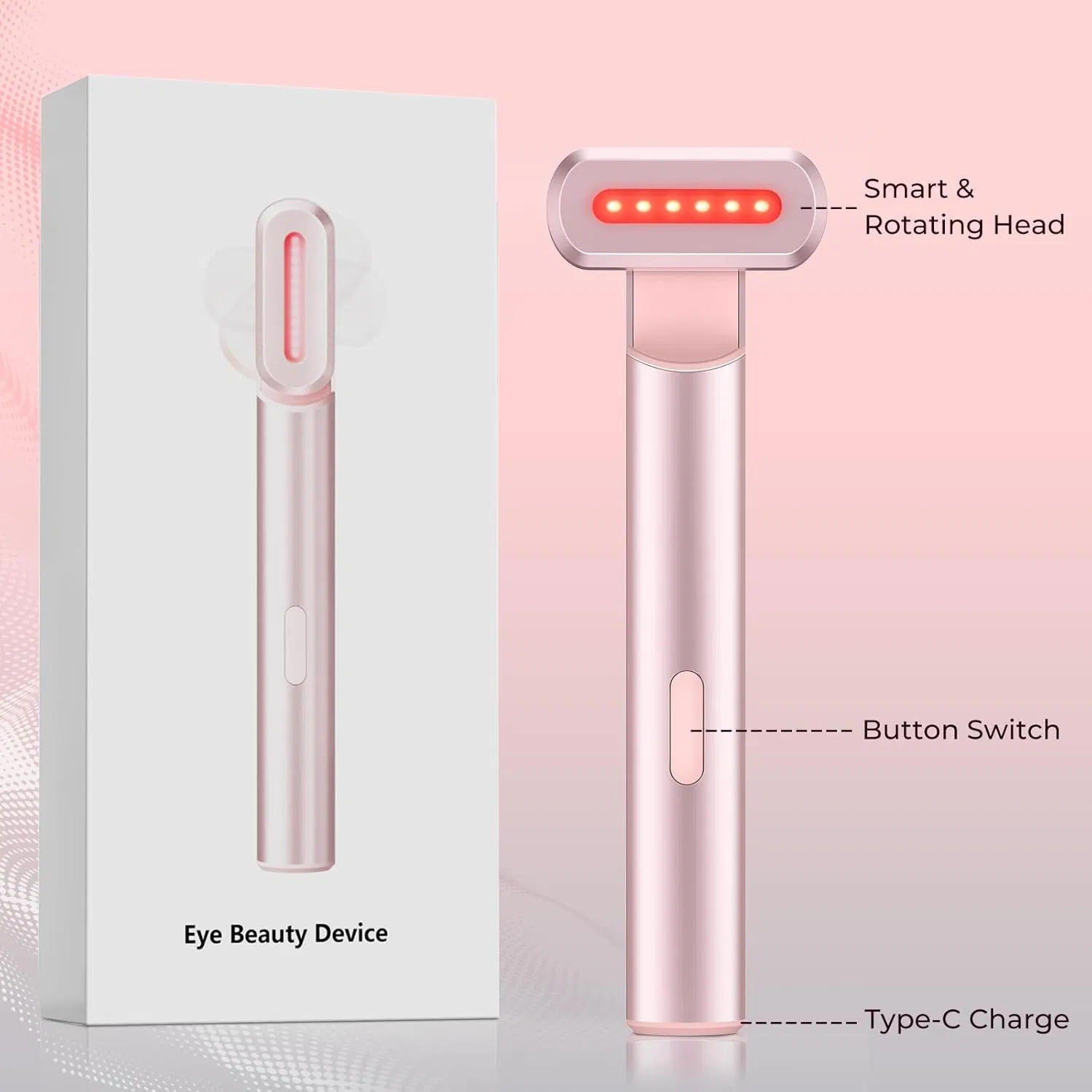 Red Light Therapy for Face and Neck - Microcurrent Facial Device for Anti-Aging
