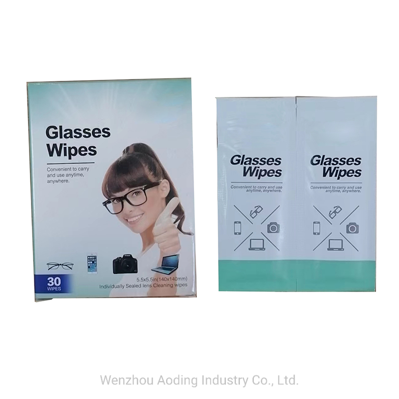 Pre-Moistened Quick Dry Scratch-Free Cleaning Wipes for Lens Glasses Screens