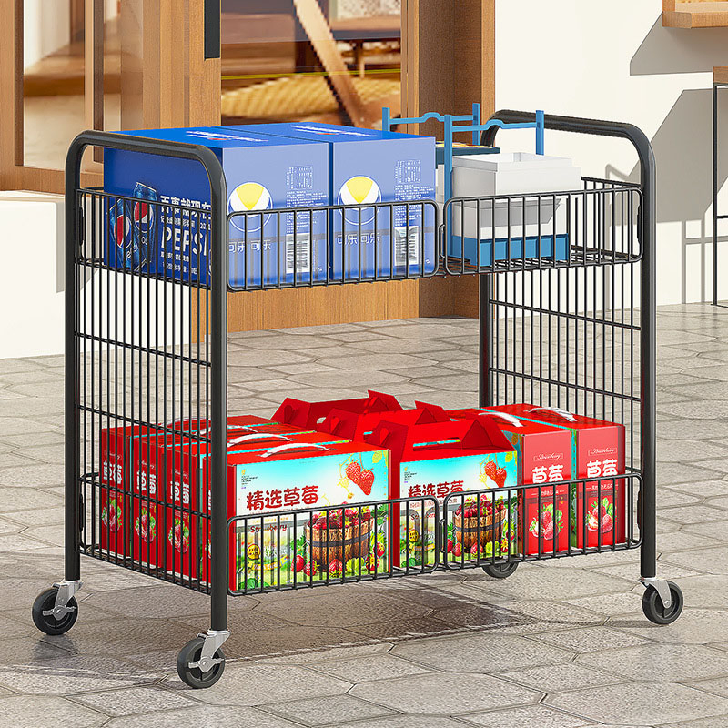 Best Selling Rust-Proof Corrosion-Resistant Large Capacity Display Rack Foldable Movable Trolley