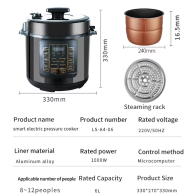 Smart Electric Cooker with Multi-Function Settings and Timer