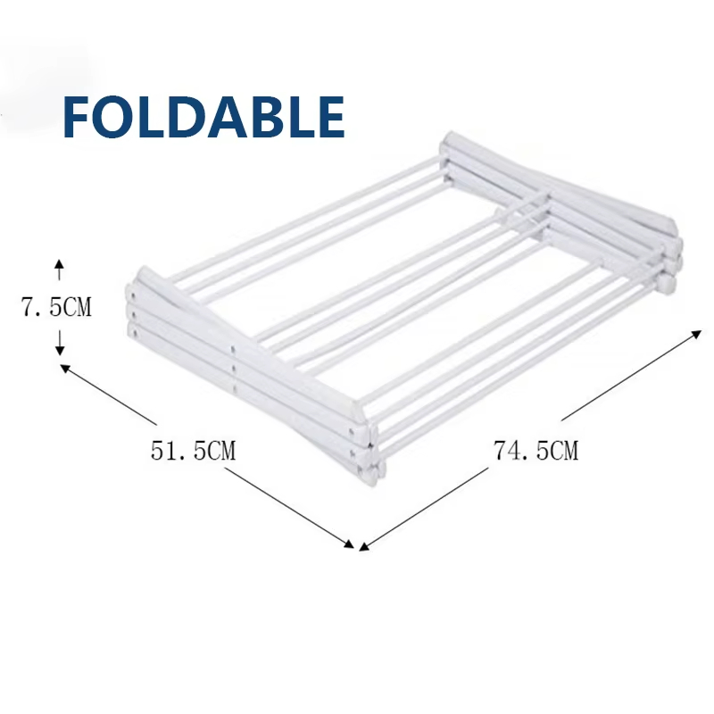 Portable Metal Indoor Stainless Steel Heavy Duty Laundry Rack Foldable Clothes Drying Rack