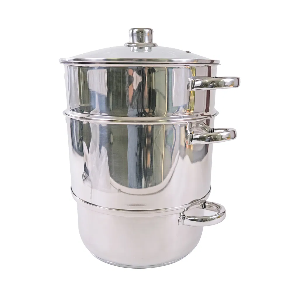 8L Durable Stainless Steel Fruit Juicer Steamer 3 Layer Juice Extractor Induction Food Steaming Pot