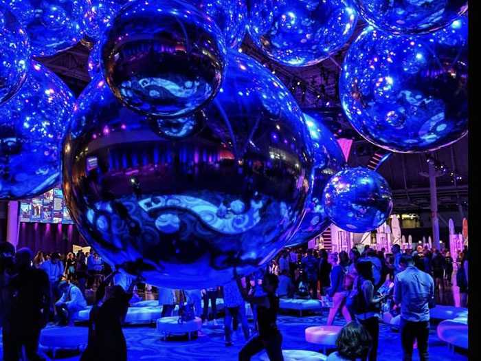 Event Decorations Balloon Inflatable Mirror Ball in Silver Colorfull for Chose