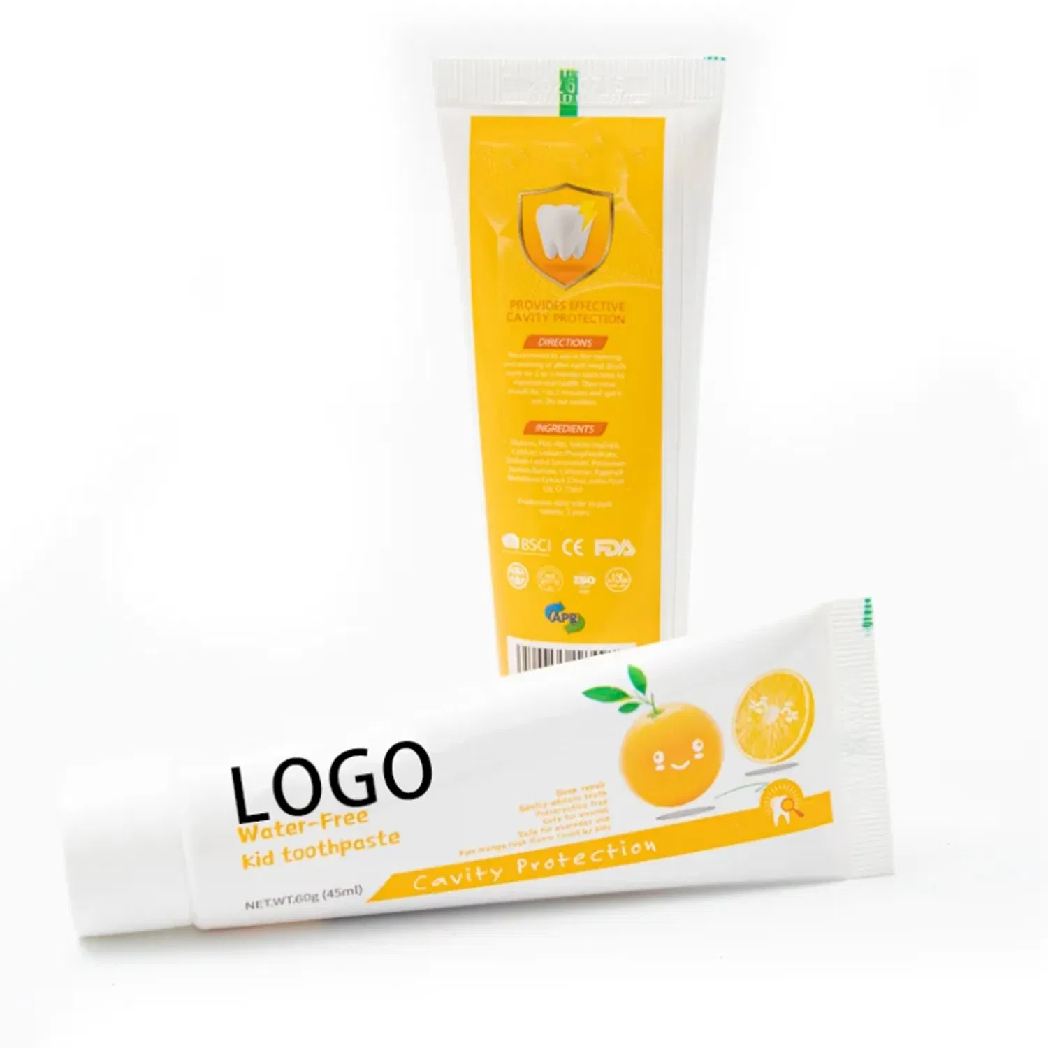 Manufacturers Custom Anti-Cavity Orange Flavor Kid's Toothpaste