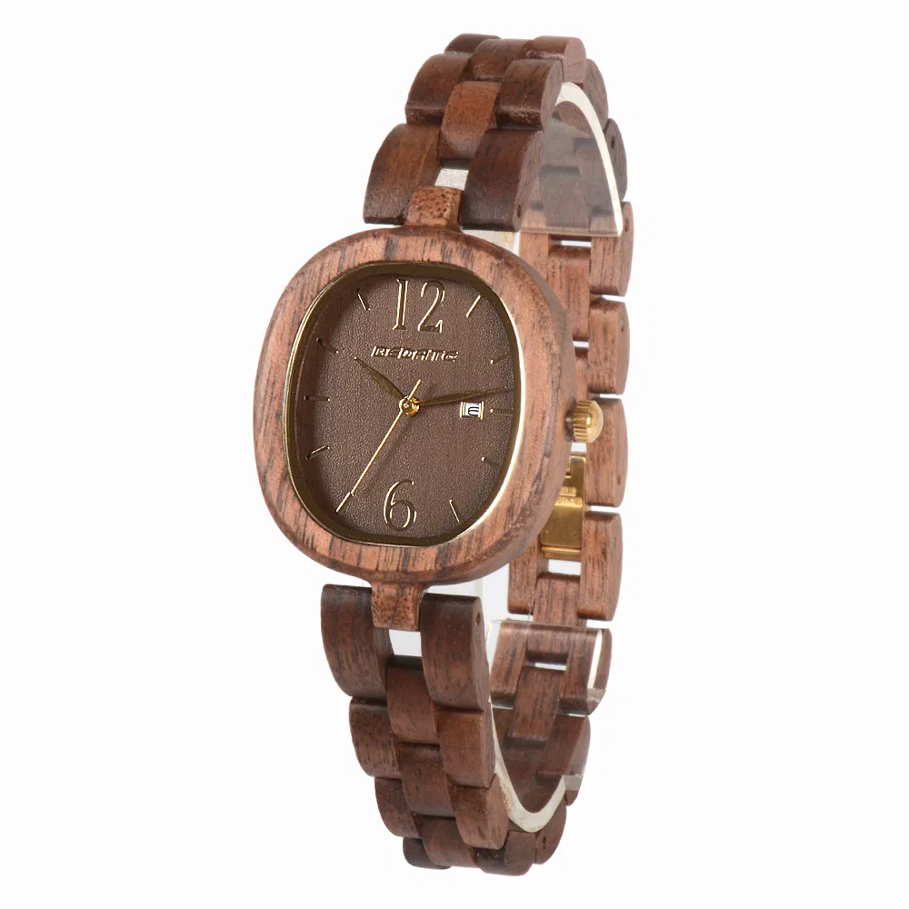 Minimalist Oval Wooden Watch Women Wood Wrist Watch Luxury Custom Women Watch Ladies Watch Wristwatch Relojes