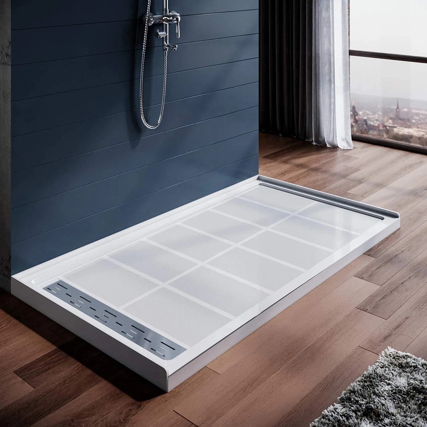 Shower Base Center Drain Location Shower Tray (BD-1014)