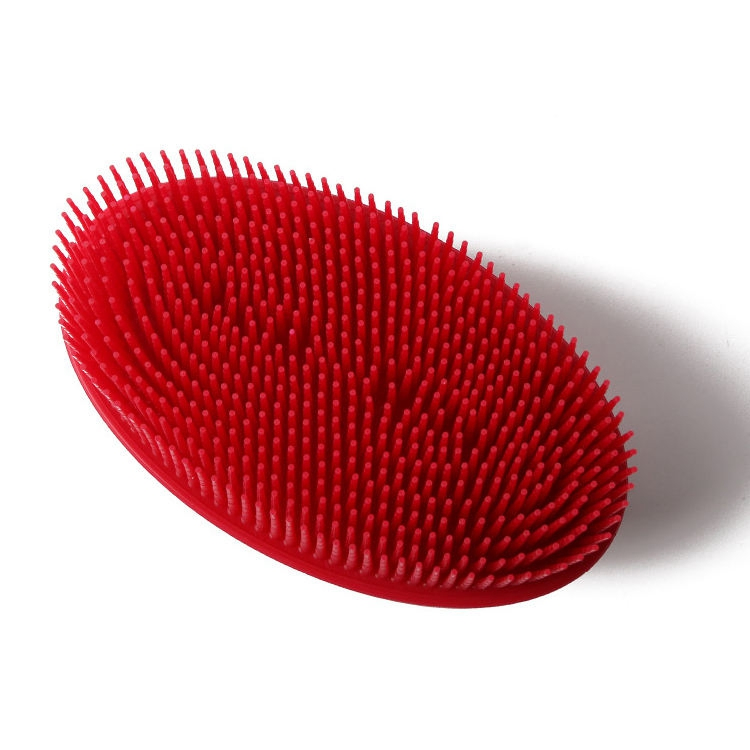 New Product Hand-Held Non-Slip Wear-Resistant Silicone Bath Brush, Bath Cleaning Massage Brushes Srubber