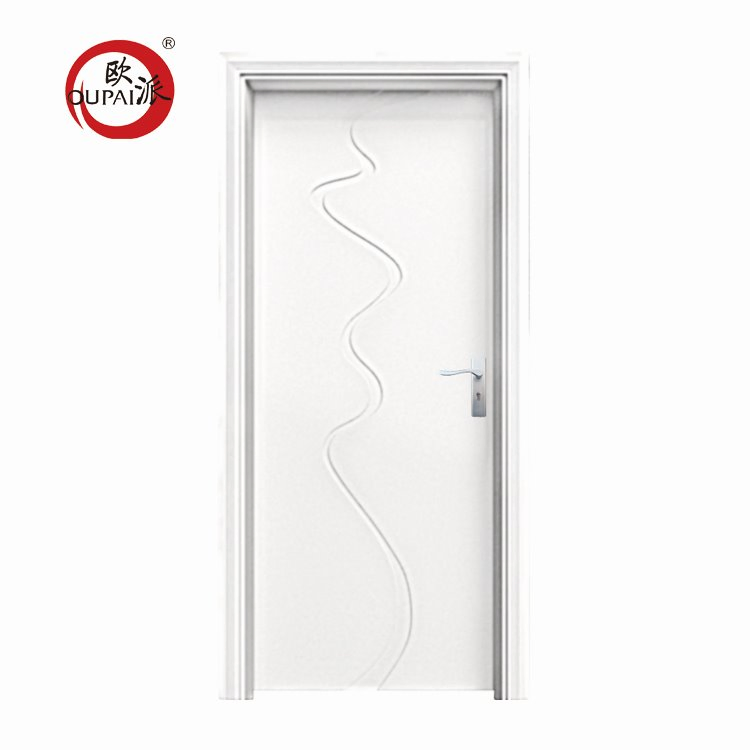 Top Sell Good Quality Solid Wooden Veneer Lobby Frosted Door