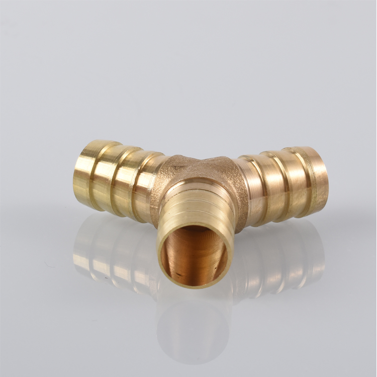 Maf/USA Double Barb Fittings Brass 2 Way Pipe Connector Union
