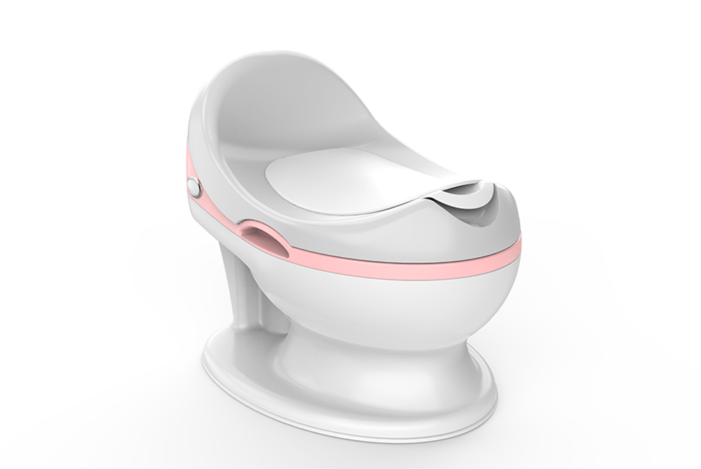 Baby Mini Potty with Flush Sound Baby Potty Toilet Training PU Cushion