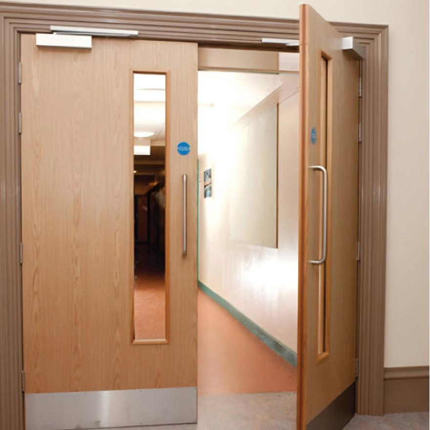 Approved Fire Door for Hotels Wooden Steel Construction Resistance Steel Fire School Interior Single Leaf