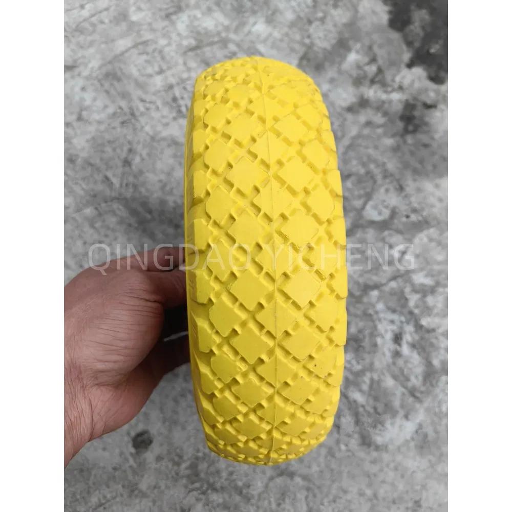 High Quality Wheel Wagon Tyre Red Rim Small Size 10X3.00-4 Pneumatic Rubber Wheelbarrow Tire Wheels