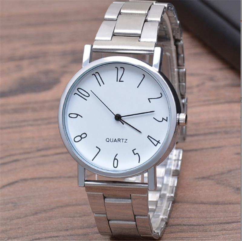 Top Luxury Sport Quartz Watch Men/Women Cheap Simple Roman Numeral Stainless Steel Wrist Watch