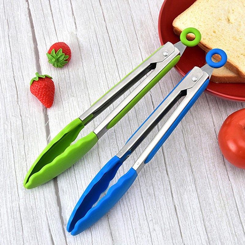 Stainless Steel and Silicone Kitchen Tongs Clip