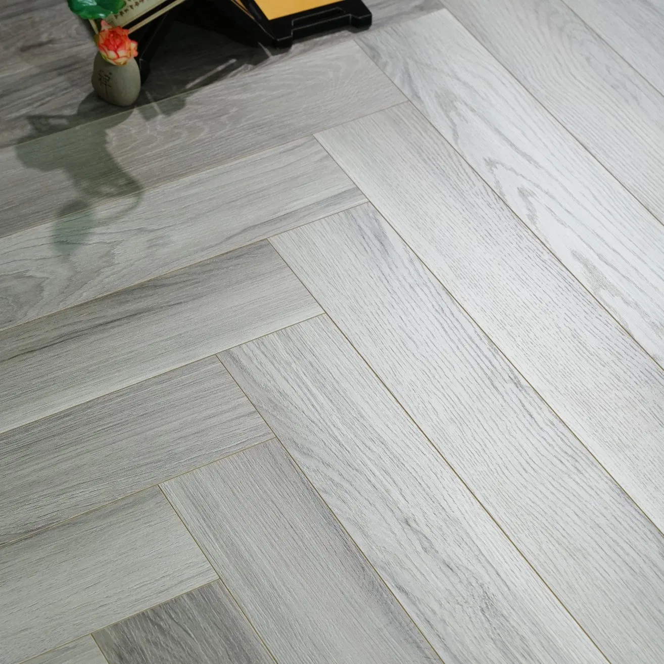 The Custom Color of The Herringbone Parquet Flooring Is for Home Use