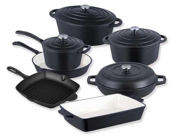 Набор эмалированных кастрюль, 7 предметов