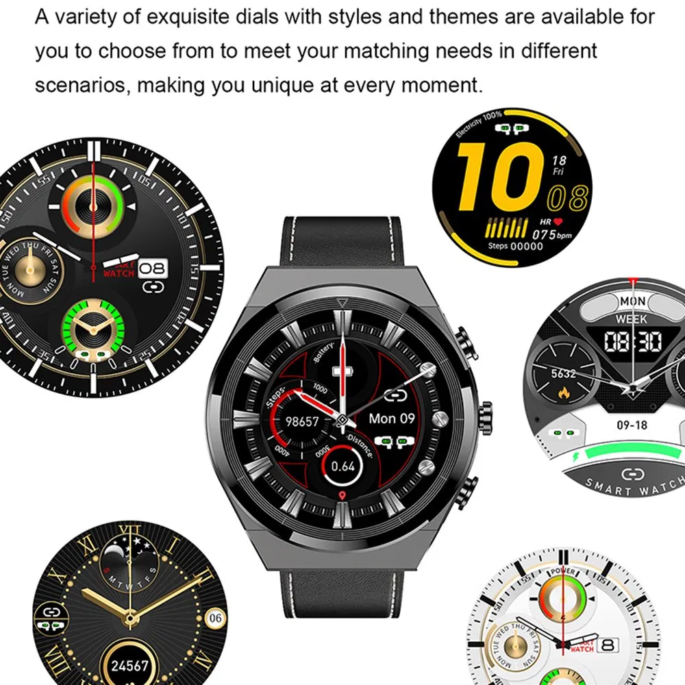 Jm08 2-in-1 Bluetooth Call Smart Watch with Tws Headset, 1.28-Inch Screen Health Monitor Sports Bracelet - Black / Silicone Strap