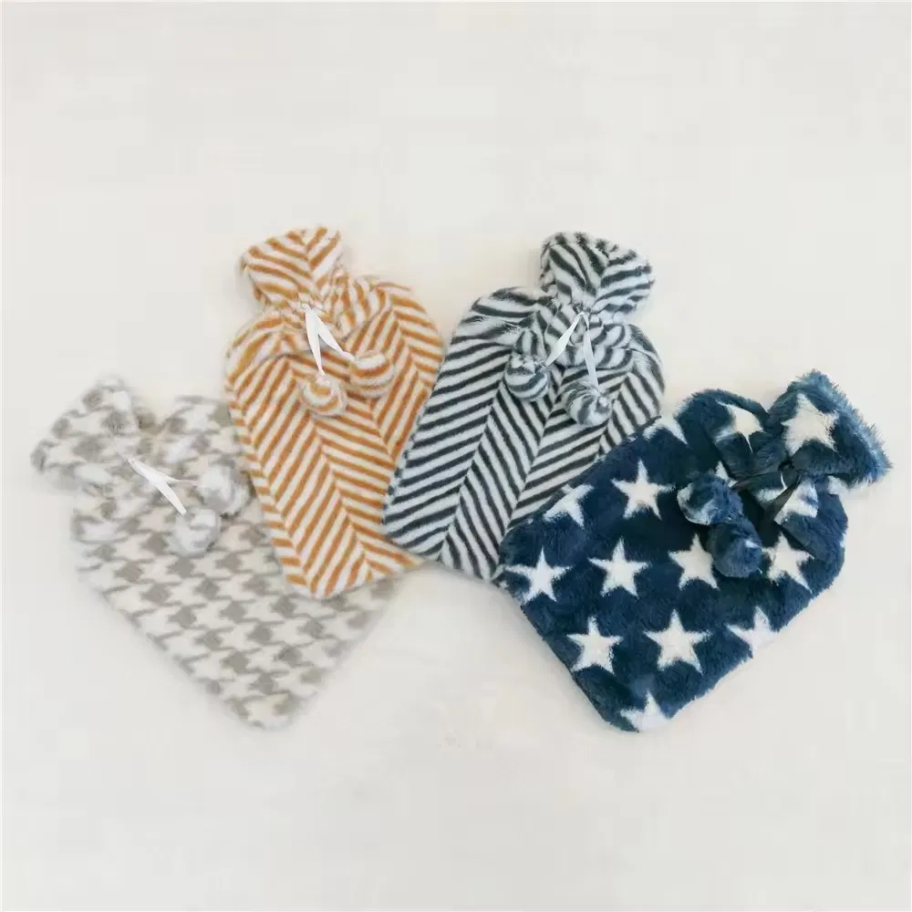 Hot Selling 2 Litres Rubber Bottle Soft Plush Cover High Capacity Hot Water Bag