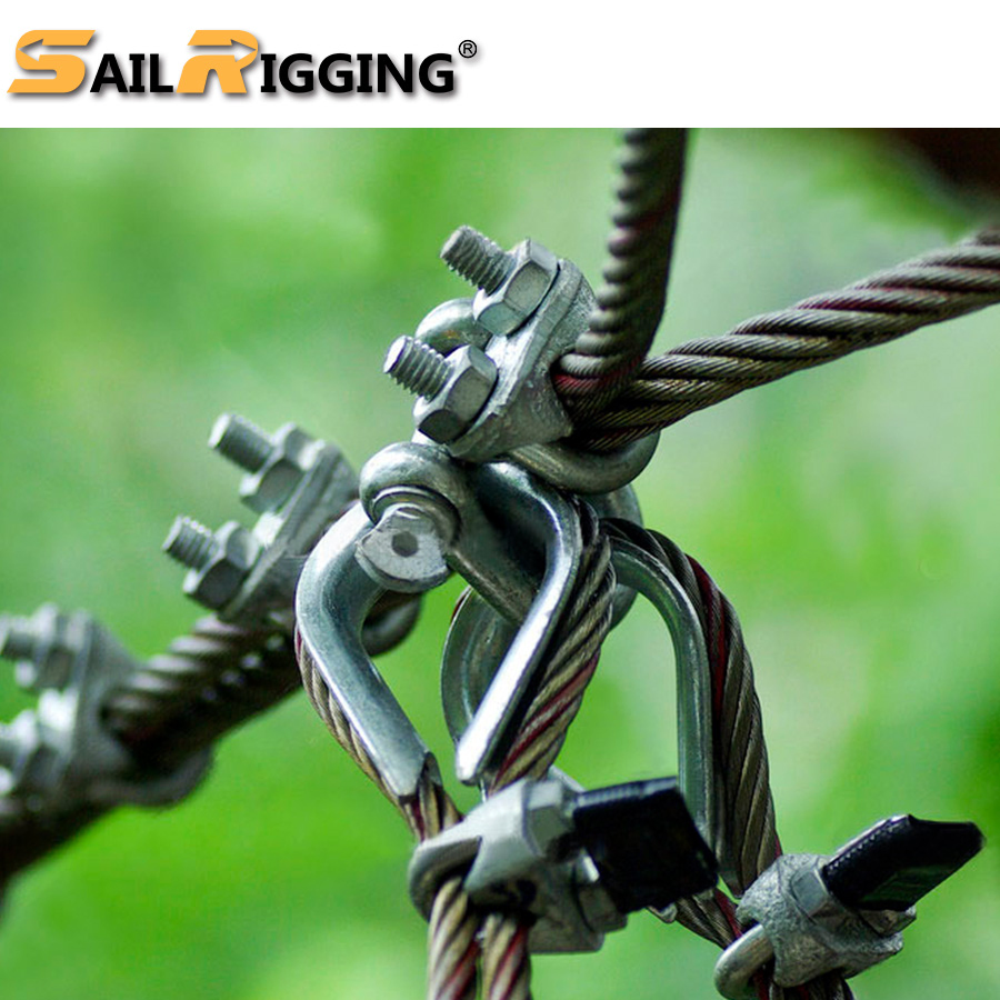 U Bolt Clip 3mm 5mm 6.5mm 8mm 10mm 26mm DIN741 Galvanized Malleable Wire Rope Clamps Rigging for Wire Rope Fitting