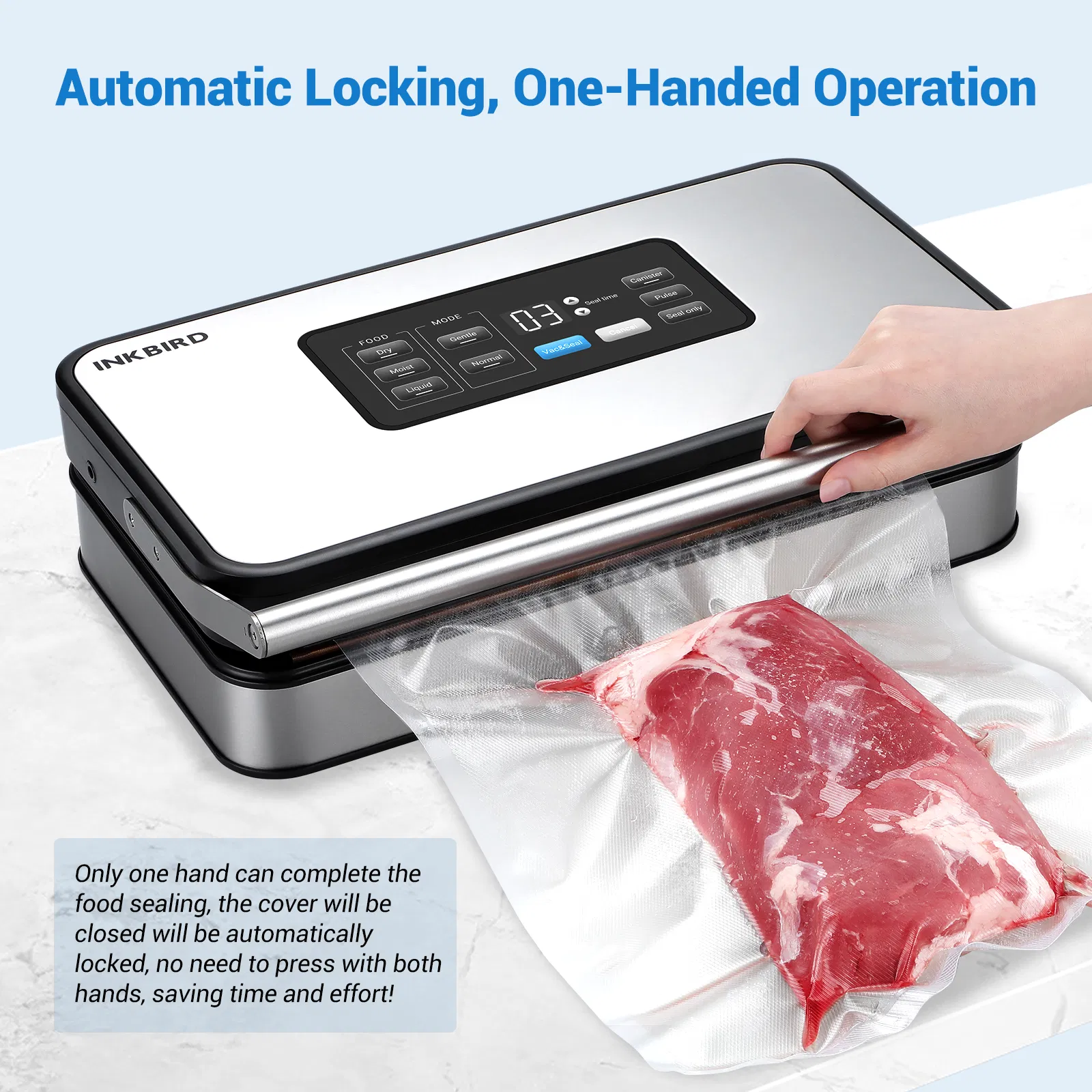 Inkbirdplus Ink-Vs04 Automatic Food Packing Vacuum Sealer