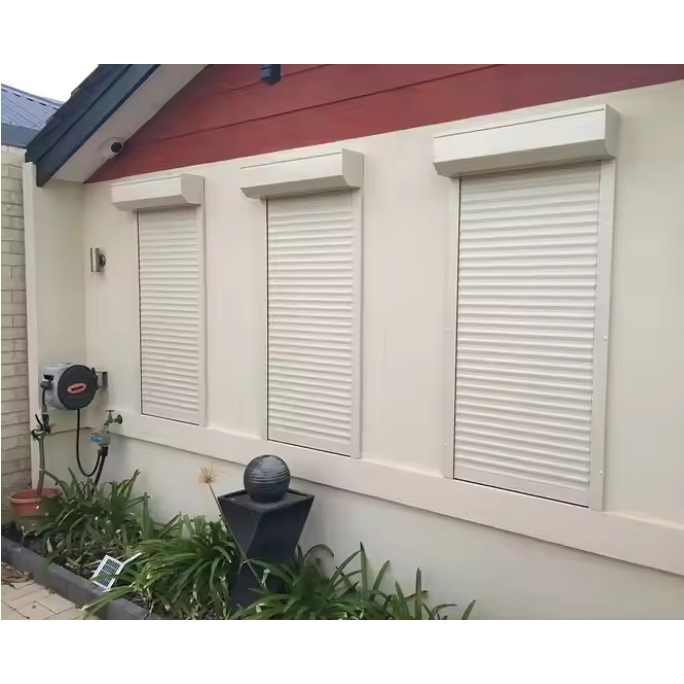 Decorative Side Indoor Lock Security Blinds Blackout Adjustable Window Shutters
