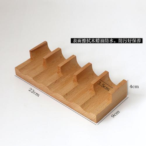 Practical Wooden 5 Divided Sushi Hand Roll Stand for Banquet