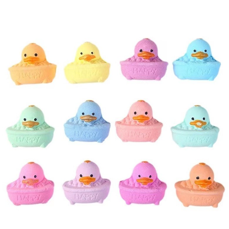 Online Wholesale and Retail Kids Duck Shower Bath Bomb 12PCS 60g Set Natural Moisturizing Bubble Bath Salt Oil-Control Aromatherapy