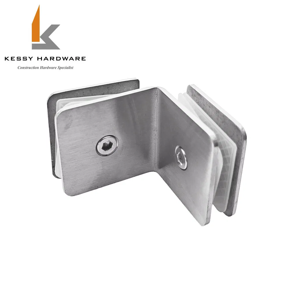 Stainless Steel Glass Shelf Clip for Shower Glass Door and Connector