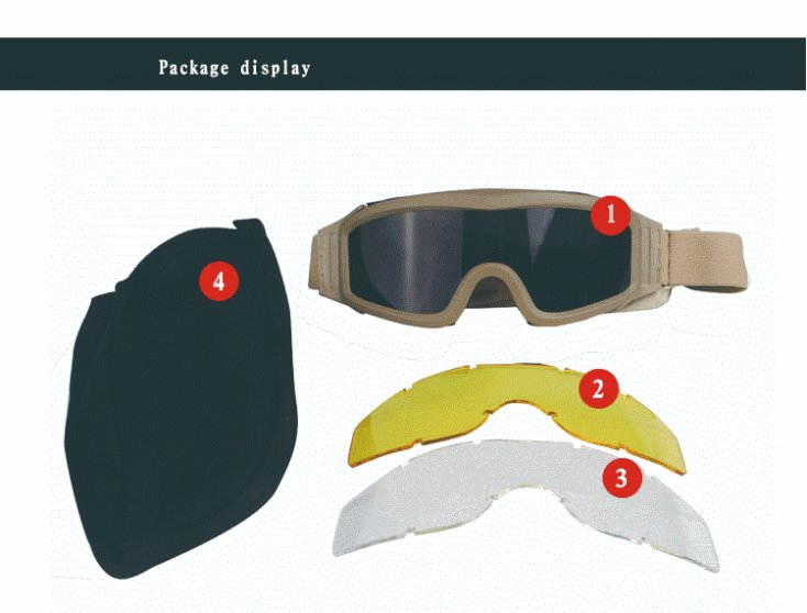 Factory Myopia Tactical Glasses Equipment Wind-Proof, Sand-Proof, Shock-Proof CS Goggles, Cycling, Skiing, Outdoor Sports, Shock-Proof Glass
