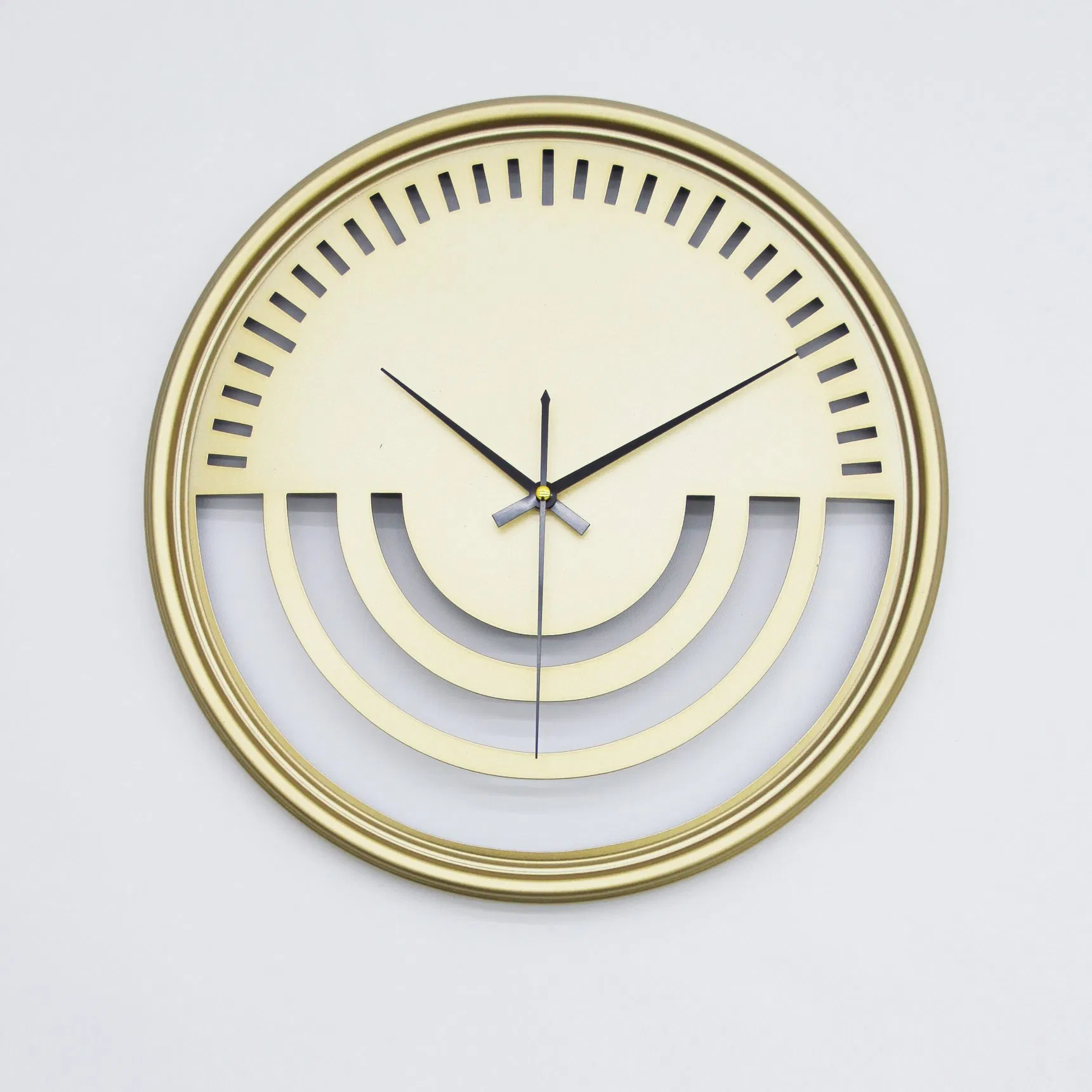 Dia 40/50/60cm Large Round Decorative Metal Wall Clock Silent Metal Wall Clock Home Decoration Promotion Gift Clock for Kitchen/Living /Bed Room--Hrt-57