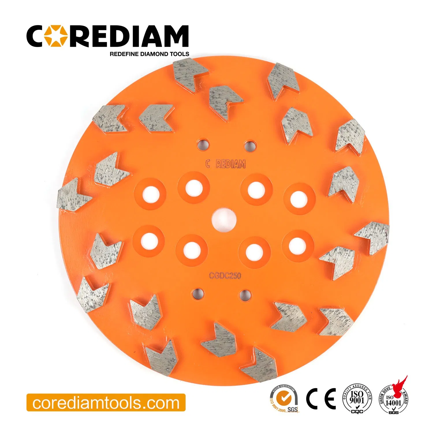 Алмазный шлифовальный диск D250 для бетона