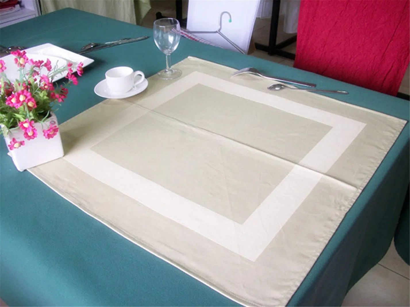 Disposable Tablecloth Tablecloth Striped Round Blue Tablecloth Green White Tablecloth