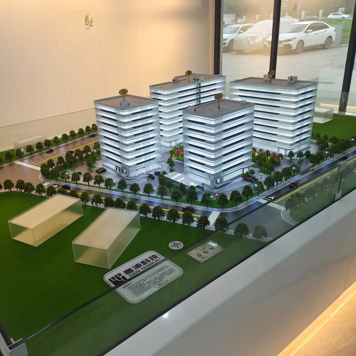 3D High-End Industrial Park Community Public Service Facility Planning Architectural Model