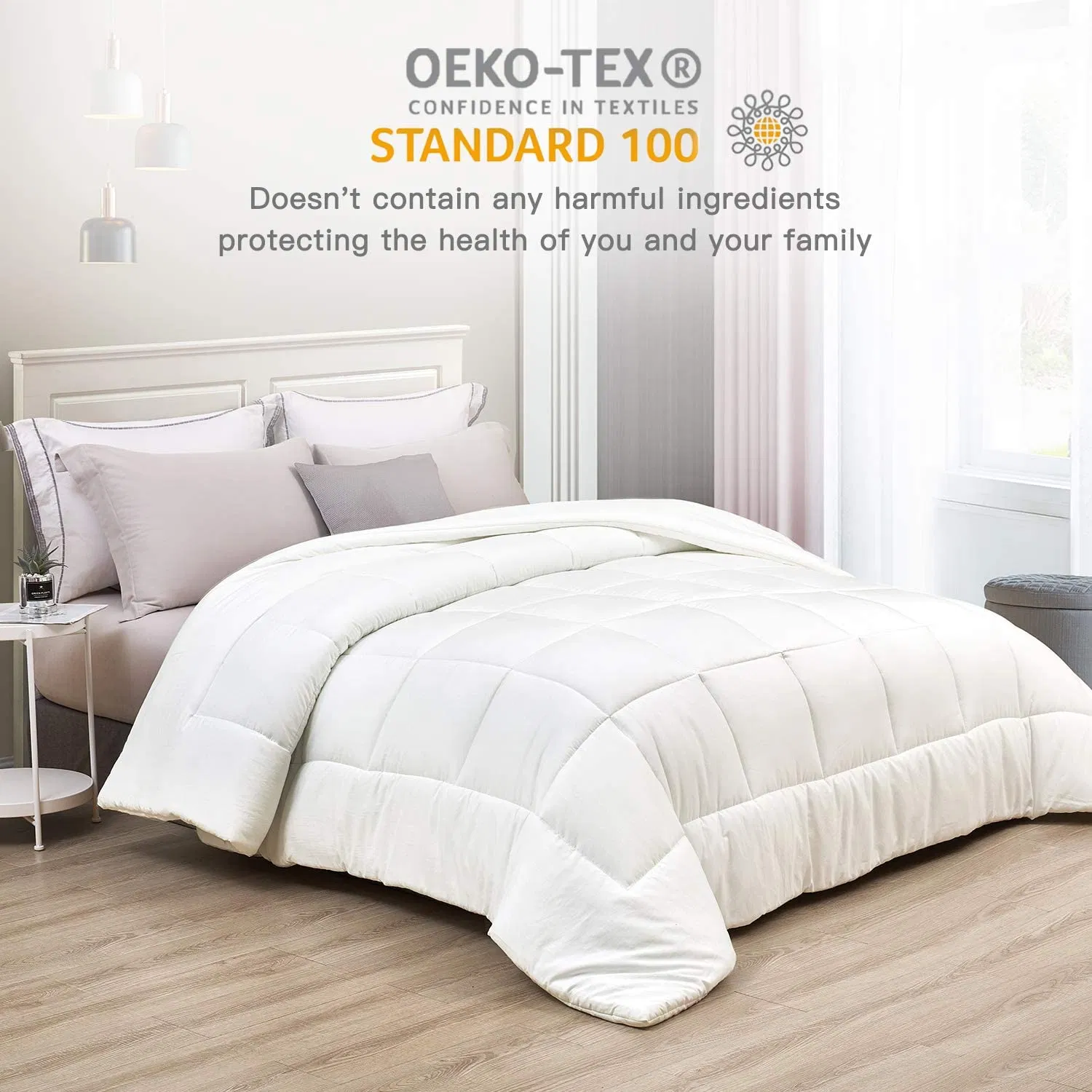 Tailored Microfiber Comforter Polyester Quilted Duvet Quilt for Allergy Sensitivities