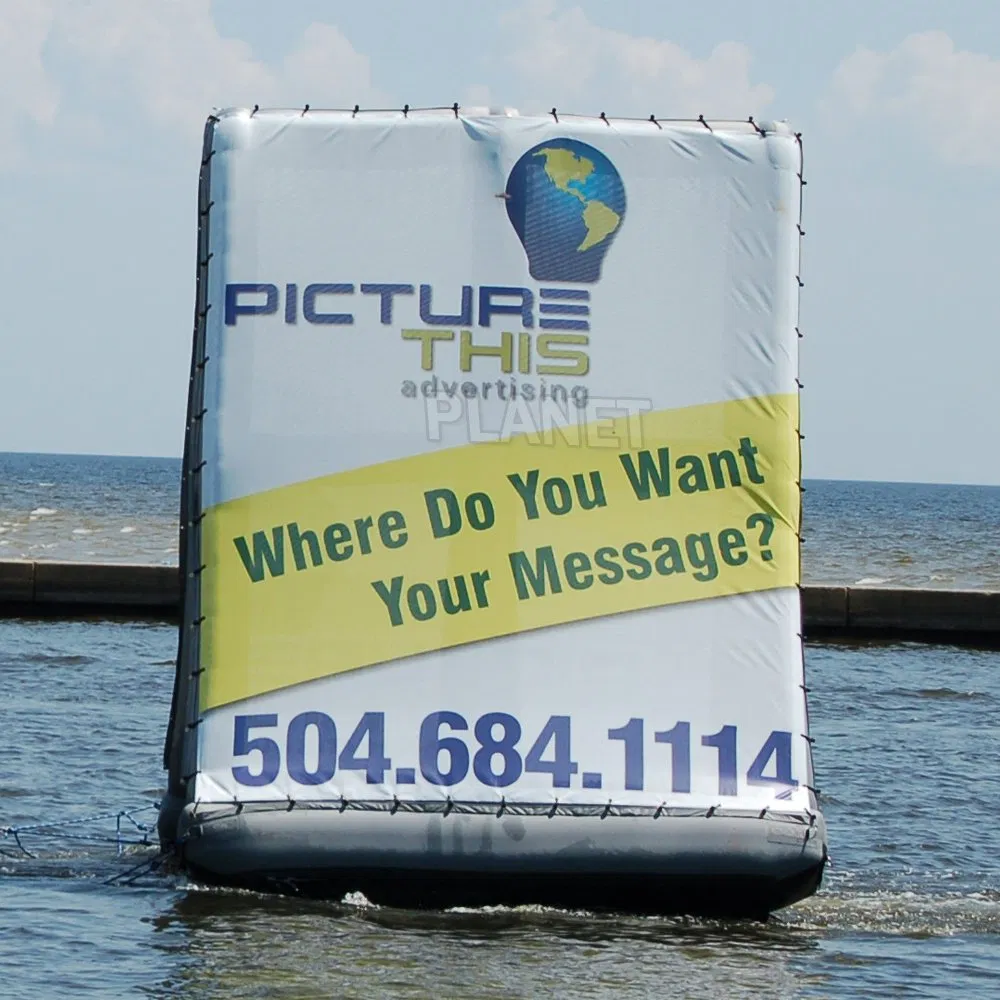 Custom Floating PVC Inflatable Frame Water Advertising Billboard