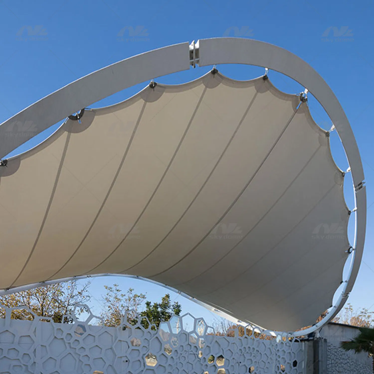 Tensile Membrane Steel Structure for Outdoor Park Landscape Shed