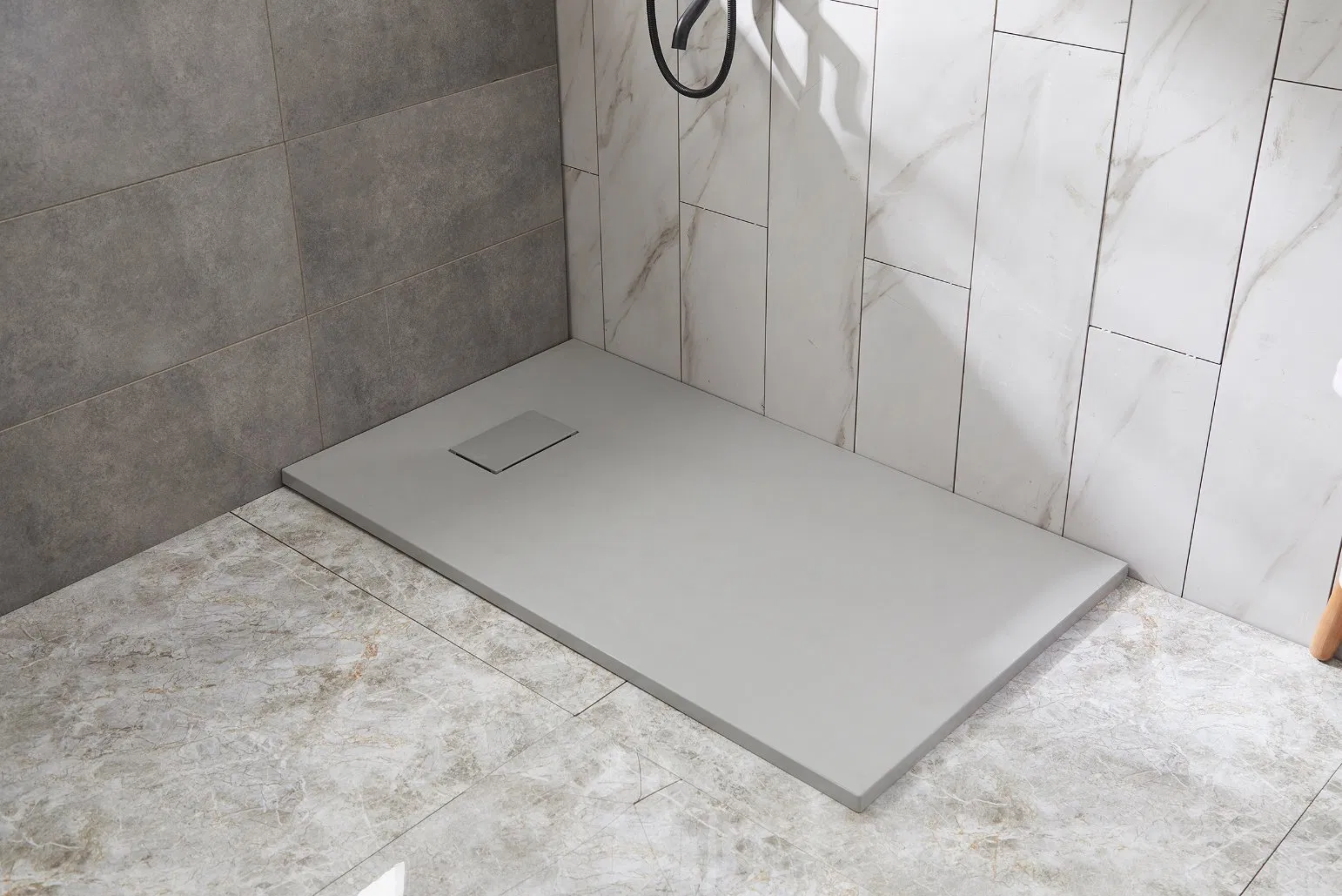 Resin Tray, Shower Base, Matt Slate Stone, SMC Tray, Stone Surface, Stone Surface Finish, SMC Shower Tray