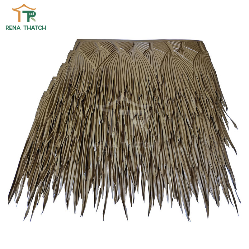 Anti-UV Artificial Synthetic Palm Panel Cover Viva Nipa Palm Artificial Thatch