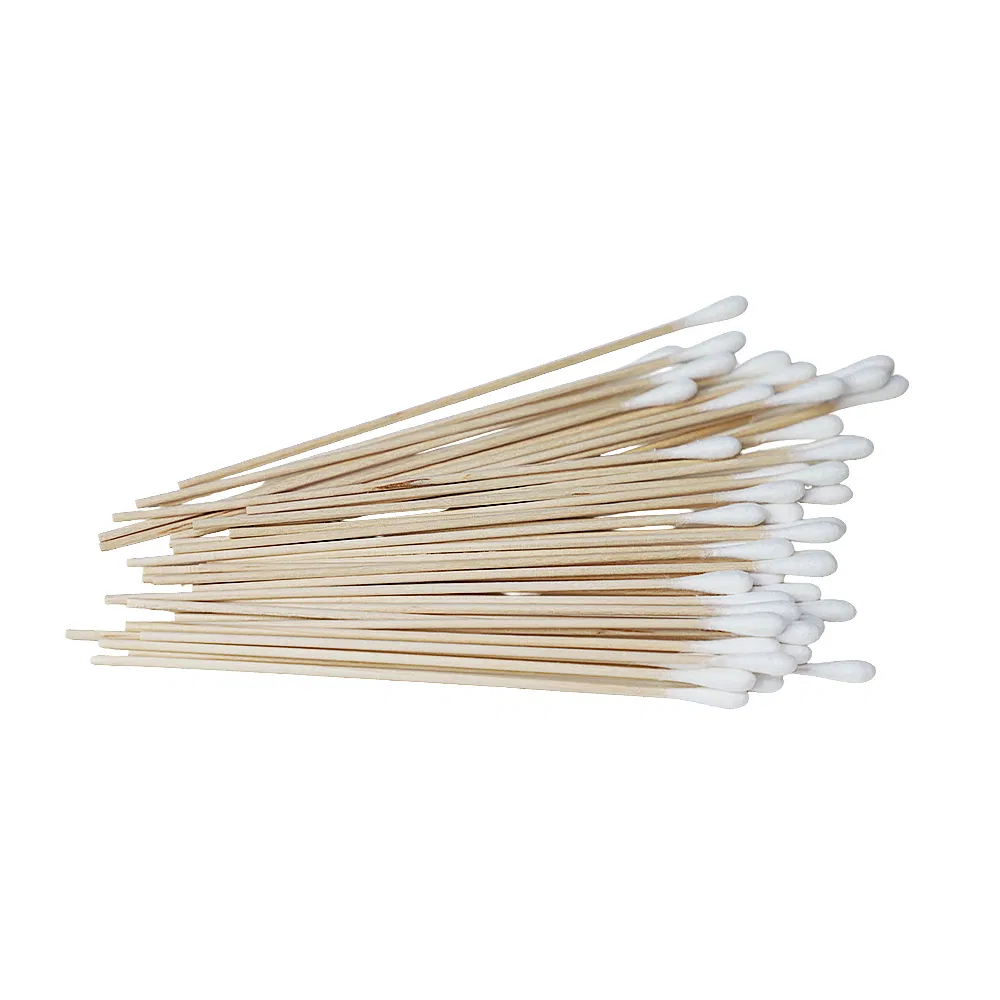 Biodegradable Organic Baby Cotton Swabs Wooden Cotton Buds for Safety Ear Cleaning