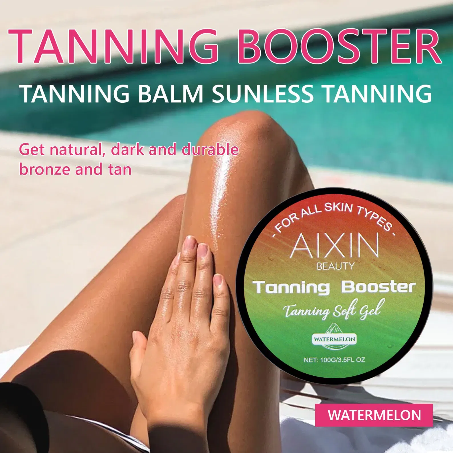 Beauty Cosmetics Skin Care Watermelon Tanning Gel Natural Luster Tanning Booster