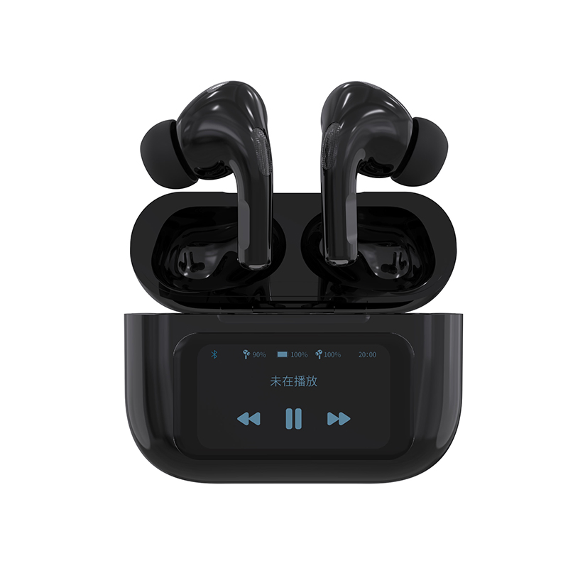 2024 New Anc+Double Mic Enc Headset Trend LED Touch Screen Tws Earbuds Wireless Sport Earphones Five Sound Effects Headphone