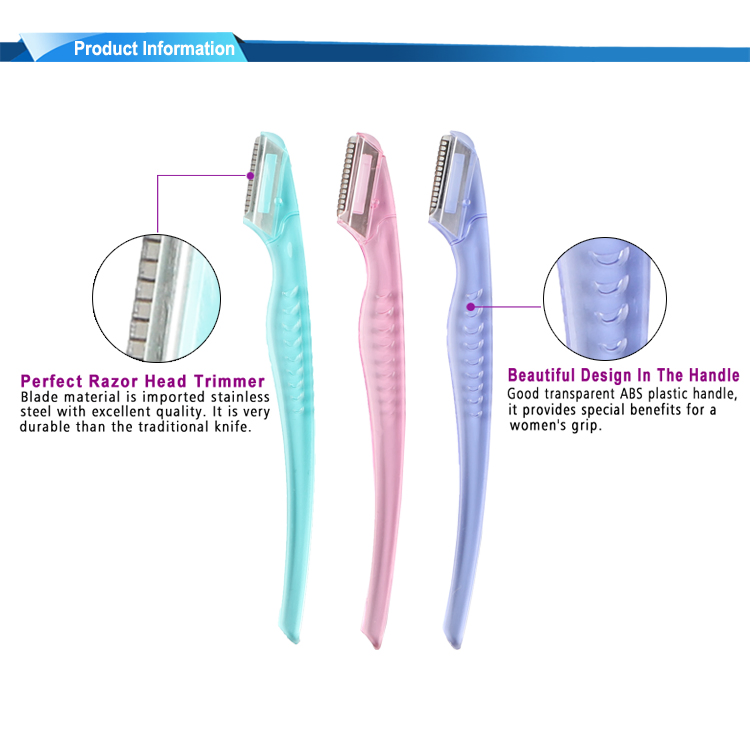 Custom Woman Face Razor Shaper Lady Eyebrow Razor Trimmer