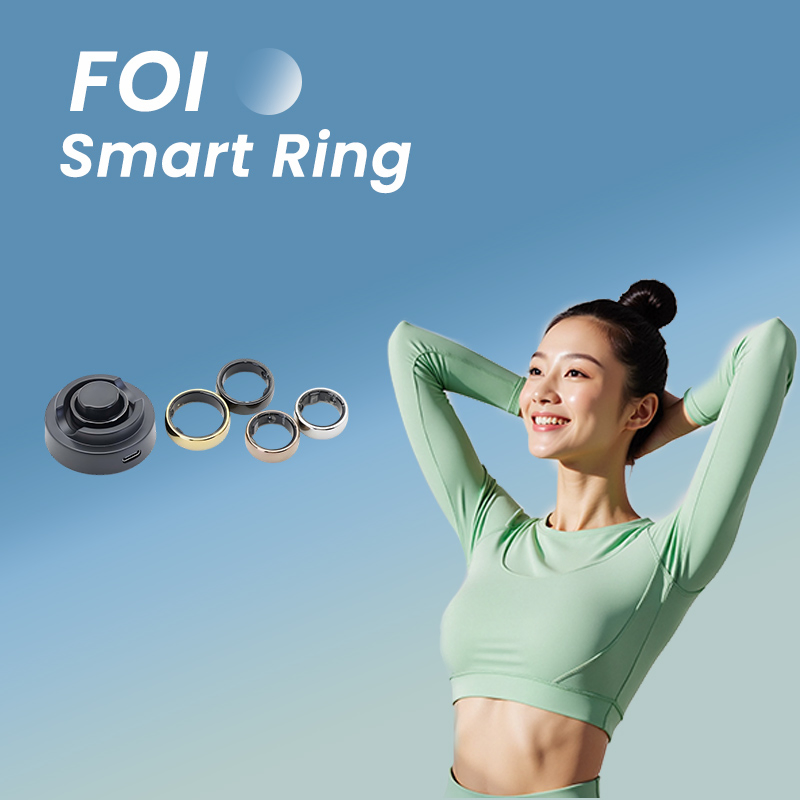 Waterproof Health Finger Smart Ring Heart Rate Blood Pressure Oxygen Sleep Detection Wireless Charger